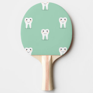 Kawaii happy tooth ping pong paddle