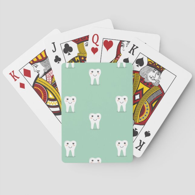 Kawaii happy tooth playing cards (Back)