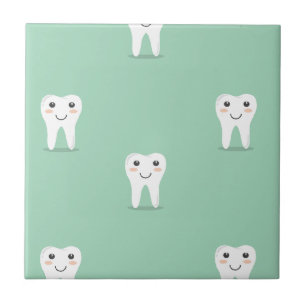 Kawaii happy tooth tile