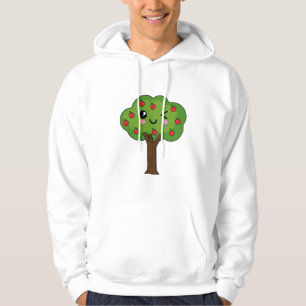 Kawaii Happy Winking Apple Tree Hoodie