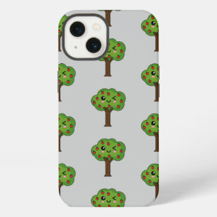 Kawaii Happy Winking Apple Tree iPhone 13 Case