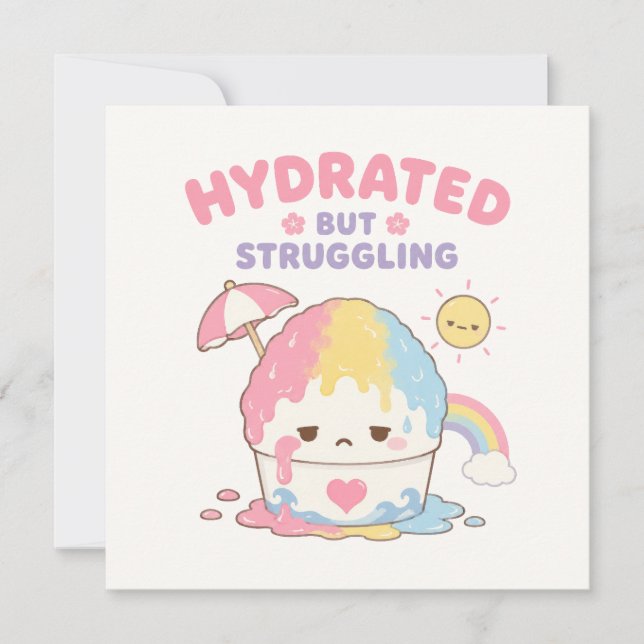 Kawaii Hawaii cute note card (Front)