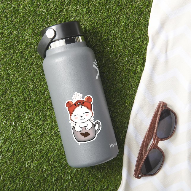 kawaii Heart warming love for cats (HydroFlask Insitu)