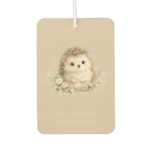 Kawaii Hedgehog Cottagecore Floral Gift Car Air Freshener