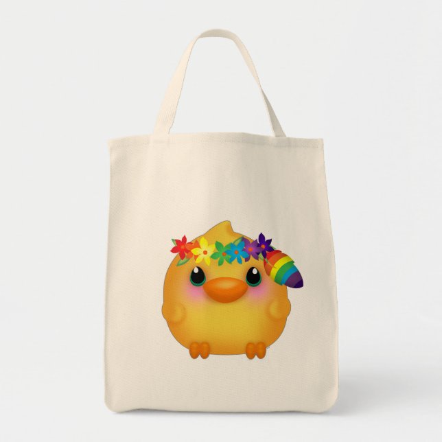 Kawaii Hippy Chick Tote Bag (Front)