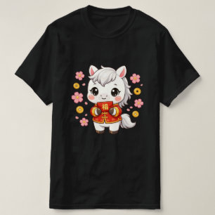 Kawaii Horse Chinese New Year 2026 T-Shirt