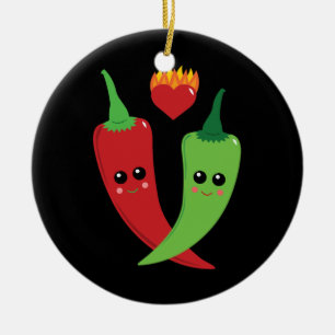 Kawaii Hot Pepper Ceramic Tree Decoration