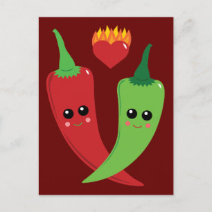 Kawaii Hot Pepper Postcard