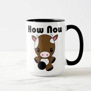 Kawaii How Now Brown Cow Mug