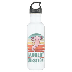 Kawaii I Axolotl Questions Funny Sunset Gift Mum 710 Ml Water Bottle