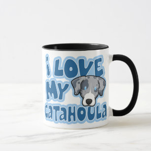 Kawaii I Love My Catahoula Mug