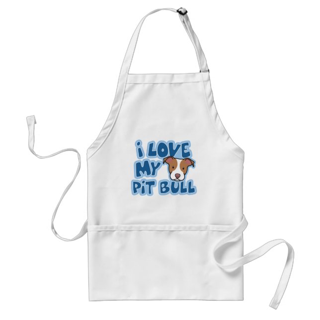 Kawaii I Love My Pit Bull Standard Apron (Front)