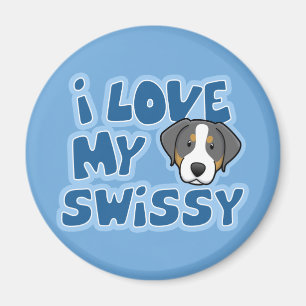 Kawaii I Love My Swissy Magnet