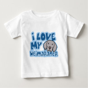 Kawaii I Love My Weimaraner Baby T-Shirt