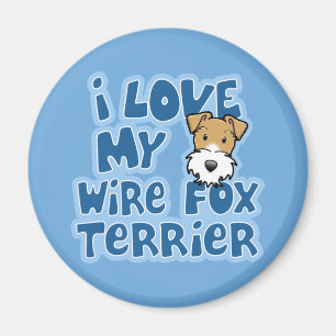 Kawaii I Love My Wire Fox Terrier Magnet