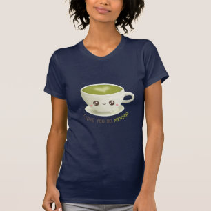 Kawaii I Love You So Matcha Puns Girls Tee