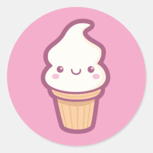 Kawaii Ice Cream Cone Sticker