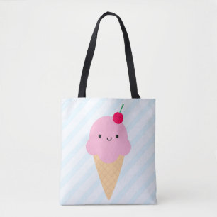 Kawaii Ice Cream Cone Tote Bag