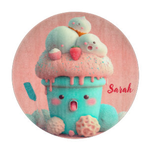 Kawaii  ice cream cup       cutting board