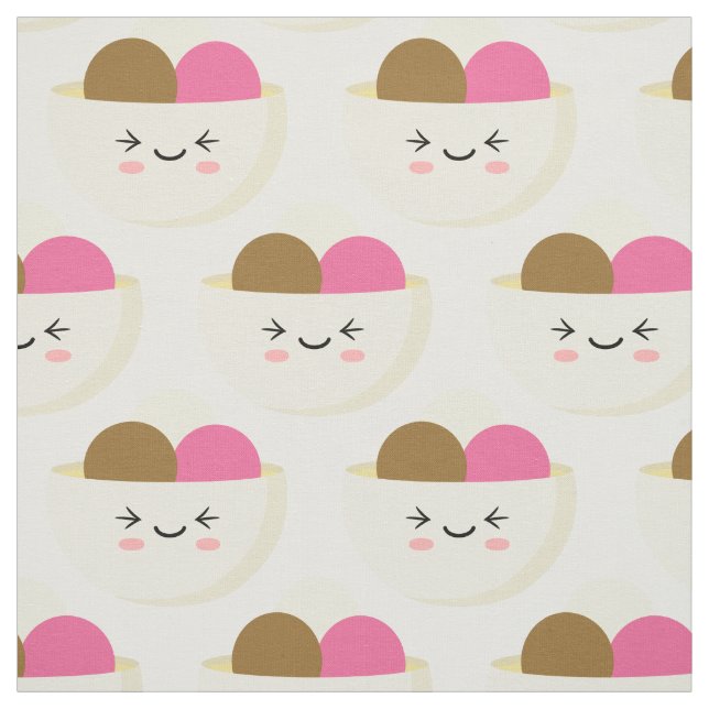 Kawaii Ice Cream Fabric (Swatch)