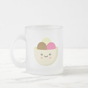 Kawaii Ice Cream Frosted Glass Coffee Mug