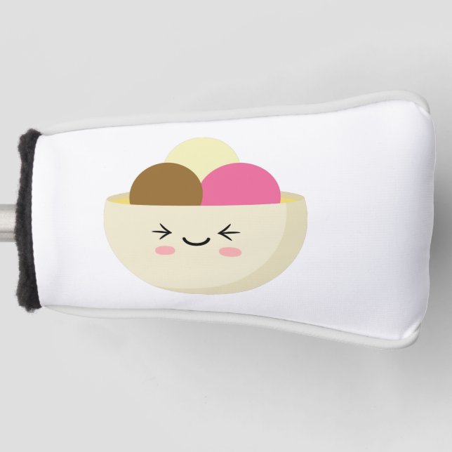 Kawaii Ice Cream Golf Head Cover (Front)