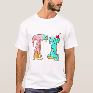 Kawaii ice cream initial Sweet Ice Cream Letter T-Shirt