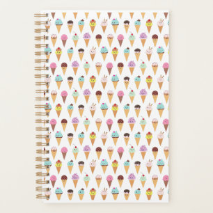 Kawaii Ice Cream Pattern Planner