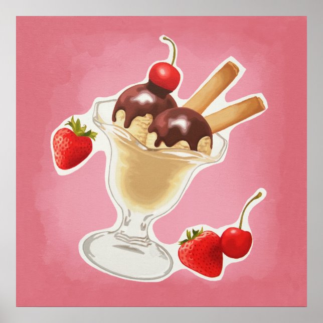 Kawaii ice-cream poster (Front)