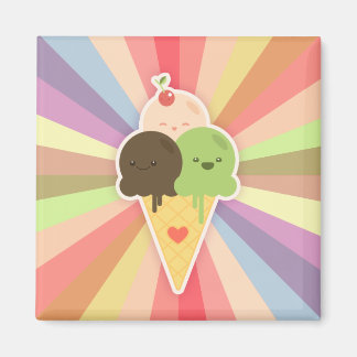 Kawaii Ice Cream Rainbow magnet