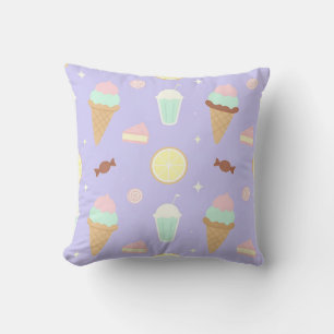 Kawaii Ice Cream Sweets Pattern Cushion