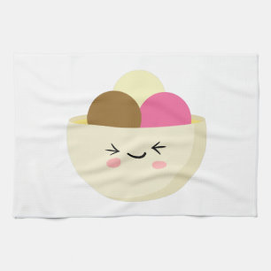 Kawaii Ice Cream Tea Towel