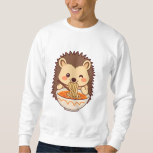 Kawaii-Igel mit Ramen – Niedliches Foodie Sweatshirt