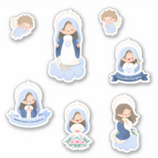Kawaii Immaculate Conception sticker sheet