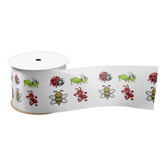 Kawaii Insects Thunder_Cove Satin Ribbon (Spool)