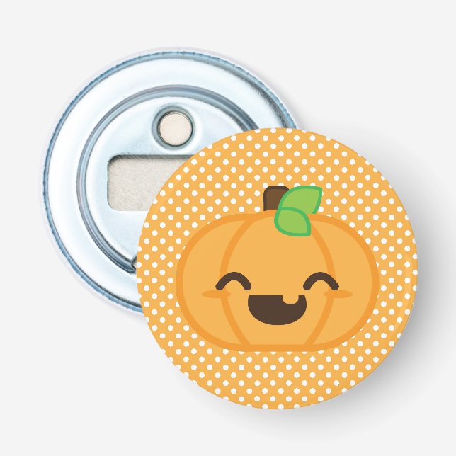 Kawaii Jack O Lantern Pumpkin Bottle Opener (Front)