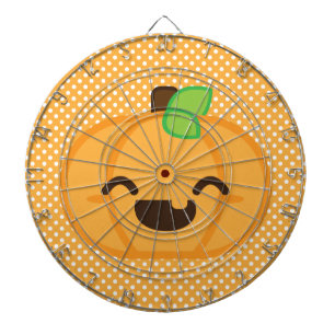 Kawaii Jack O Lantern Pumpkin Dart Board