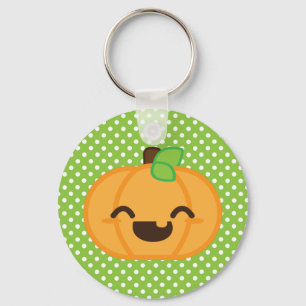 Kawaii Jack O Lantern Pumpkin Keychain