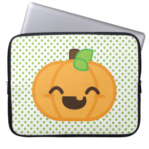 Kawaii Jack O Lantern Pumpkin Laptop Sleeve