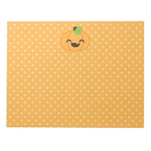 Kawaii Jack O Lantern Pumpkin Notepad