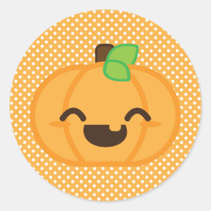 Kawaii Jack O Lantern Pumpkin Stickers
