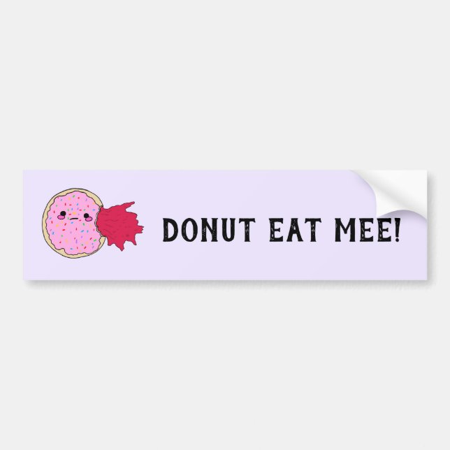 Kawaii Jam Donut Eat Me Bumper Sticker (Front)