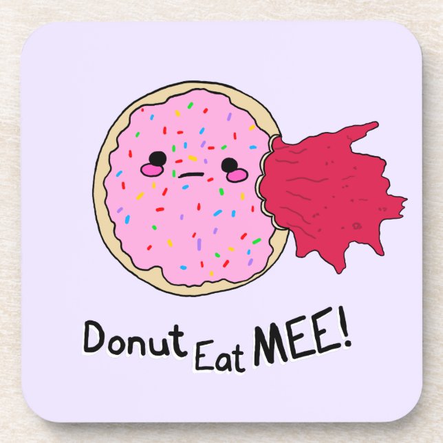Kawaii Jam Doughnut Eat Me Coaster (Front)
