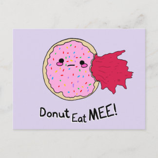 Kawaii Jam Doughnut Eat Me Postcard