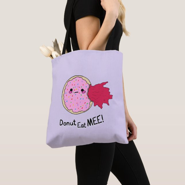 Kawaii Jam Doughnut Eat Me Tote Bag (Close Up)
