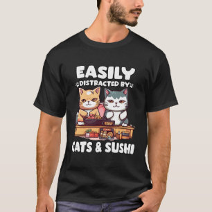 Kawaii Japan Neko Sushi Bowl Katzen Ra Otaku T-Shirt