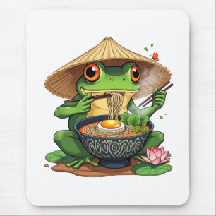 Kawaii Japanese Aesthetic Frog Noodles Mouse Mat