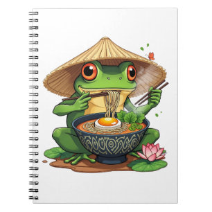 Kawaii Japanese Aesthetic Frog Noodles Notebook