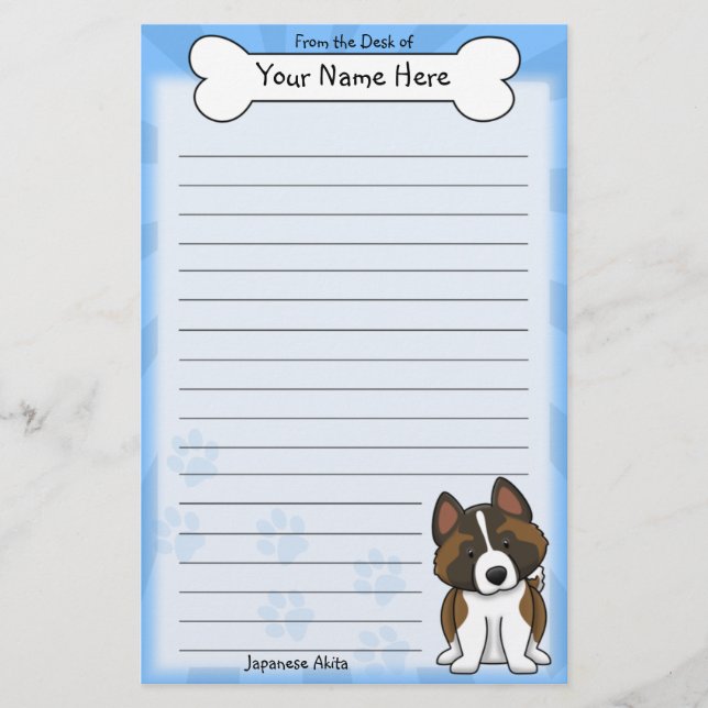 Kawaii Japanese Akita Stationery (Front)