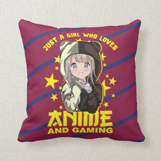 Kawaii Japanese Anime Girl - Anime & Gaming Girl Cushion
